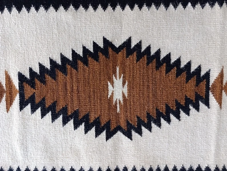 Southwest Navajo Kilim Rug Native American Indian Tribal Wool Runner Rug 2.6x8 - Image 3 of 4