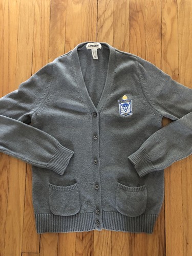 Junior Women Lands End School Uniform Gray Sweater Kellenberg Sz Small - Picture 2 of 8