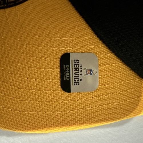 PITTSBURGH STEELERS SALUTE TO SERVICE MLB NEW ERA 39THIRTY FLEX BLK/GOLD HAT - Picture 3 of 14