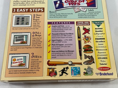 Vintage 1996 The Print Shop Broderbund Windows PC Software 3.5” Floppy Disk Box - Picture 21 of 21