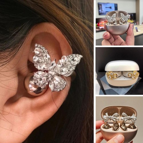 Rhinestone for Clip on Earbuds Open Ear, Zirconia Decorative Earphone Acces - Zdjęcie 3 z 18
