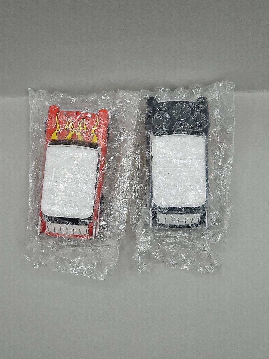LIFE LIKE CHEVY NOMAD SLOT CAR  Black Red Flames HO New Baggie Sealed Set Of 2
