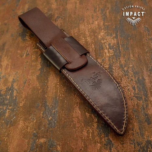 IMPACT CUTLERY RARE CUSTOM ART BOWIE KNIFE CAMEL BONE HANDLE - Picture 10 of 11