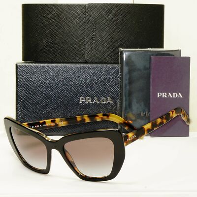 Prada Black Tortoise Brown Square Womens Sunglasses PR08VS SPR 08V NAI-0A7