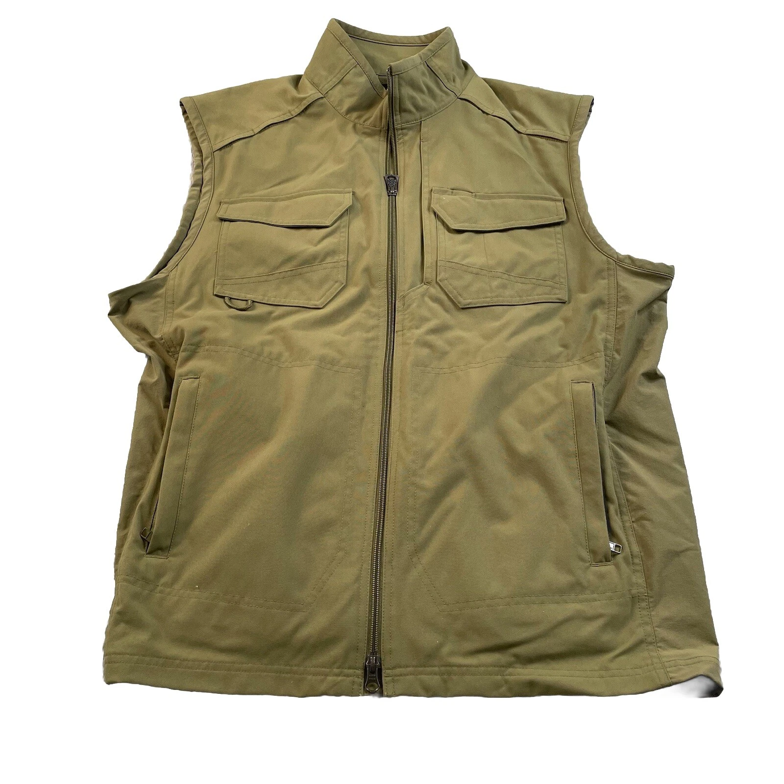 Duluth Trading Alaskan Hardgear Quickhatch Vest Large Pocket Zip Utility Fishing