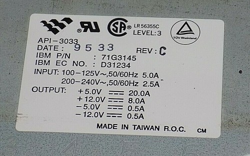 IBM 71G3145 TELESYSTEM POWER SUPPLY AT - Picture 5 of 7