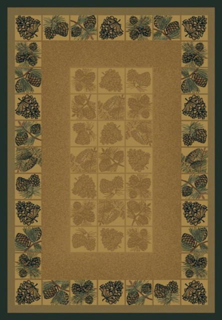 8x11 Lodge Area Rug Southwestern Log Cabin Carpet Western Style