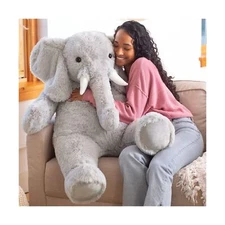 Vermont Teddy Bear Giant Elephant Stuffed Animal - 4 Foot Big Stuffed Elephan...