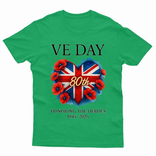 VE Day 80th Anniversary 2025 Adult Kids T-Shirt Victory Celebration War T shirt - Picture 4 of 10