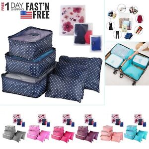 5Pcs Set Travel Storage Bags Waterproof Clothes Packing Cube Luggage Organizer n 5Pcs Set Travel Storage Bags Waterproof Clothes Packing Cube Luggage Organizer n
