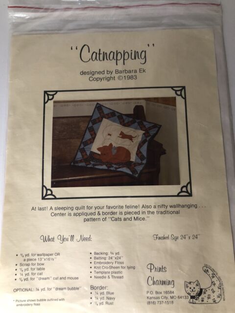 Catnapping" An Feline Sleeping Quilt 1983 Barbara Ek