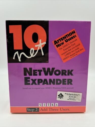 Sitka 10 net Network Expander Vintage NOS Computer Software Never Opened 1992 - Picture 1 of 12