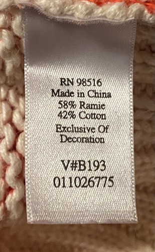 Coldwater Creek Cardigan Sweater Orange Floral Embellished Sz Medium PT1 - Picture 4 of 4