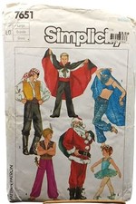 Simplicity 7651 Vintage Costume Sewing Pattern Adult L 40-42