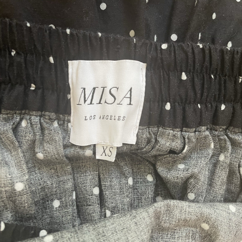 Vestido Misa Los Angeles Mujer Extra Pequeño Negro Blanco Lunares Volantes Sin Mangas - Imagen 8 de 12