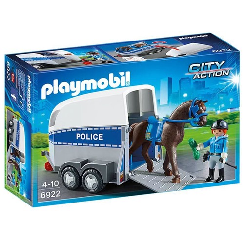 Playmobil City Action Policja z koniem i przyczepą Zestaw budowlany 6922 NOWY