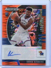 2020-21 Panini Prizm Draft Pick UDOKA AZUBUIKE RC Rookie ORANGE PULSAR AUTO /49