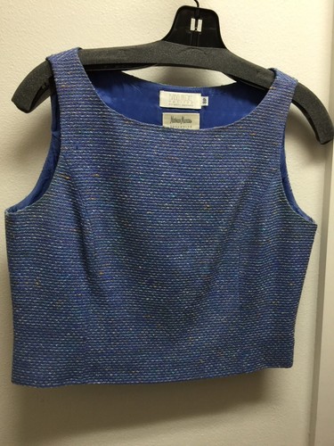 Traje Falda Sin Mangas Azul Isabel Ardee de Moti Bashan Talla 8P ¡Muy Bonito!¡! - Imagen 3 de 10