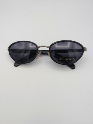 Vintage St. John Sunglasses Model S-528 Color Black Size 52 