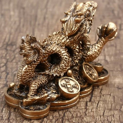 Chinese Zodiac Twelve Statue Gold Dragon Statue Home Decoration Feng Shui Crafts - Picture 4 of 8