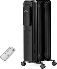 Oil Filled Radiator Electric Heater,Touch Screen,Overheat & Tip-Over Protection