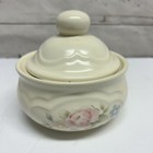 Pfaltzgraff Sugar Bowl Tea Rose Pink Beige  Vintage Stoneware