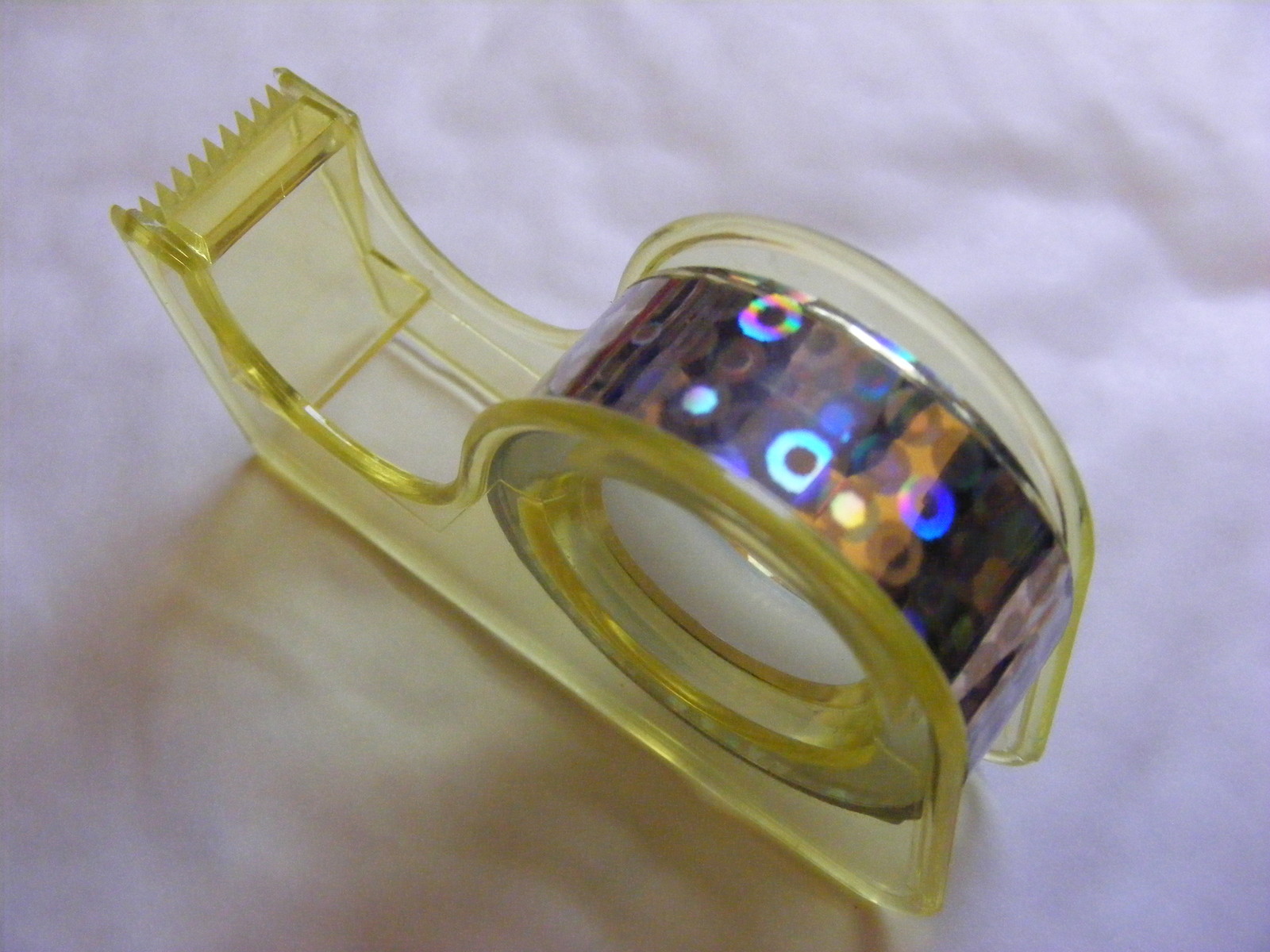 Holographic Foil Tape & Dispenser SILVER Washi Art Craft Scrapbooking Gift Wrap