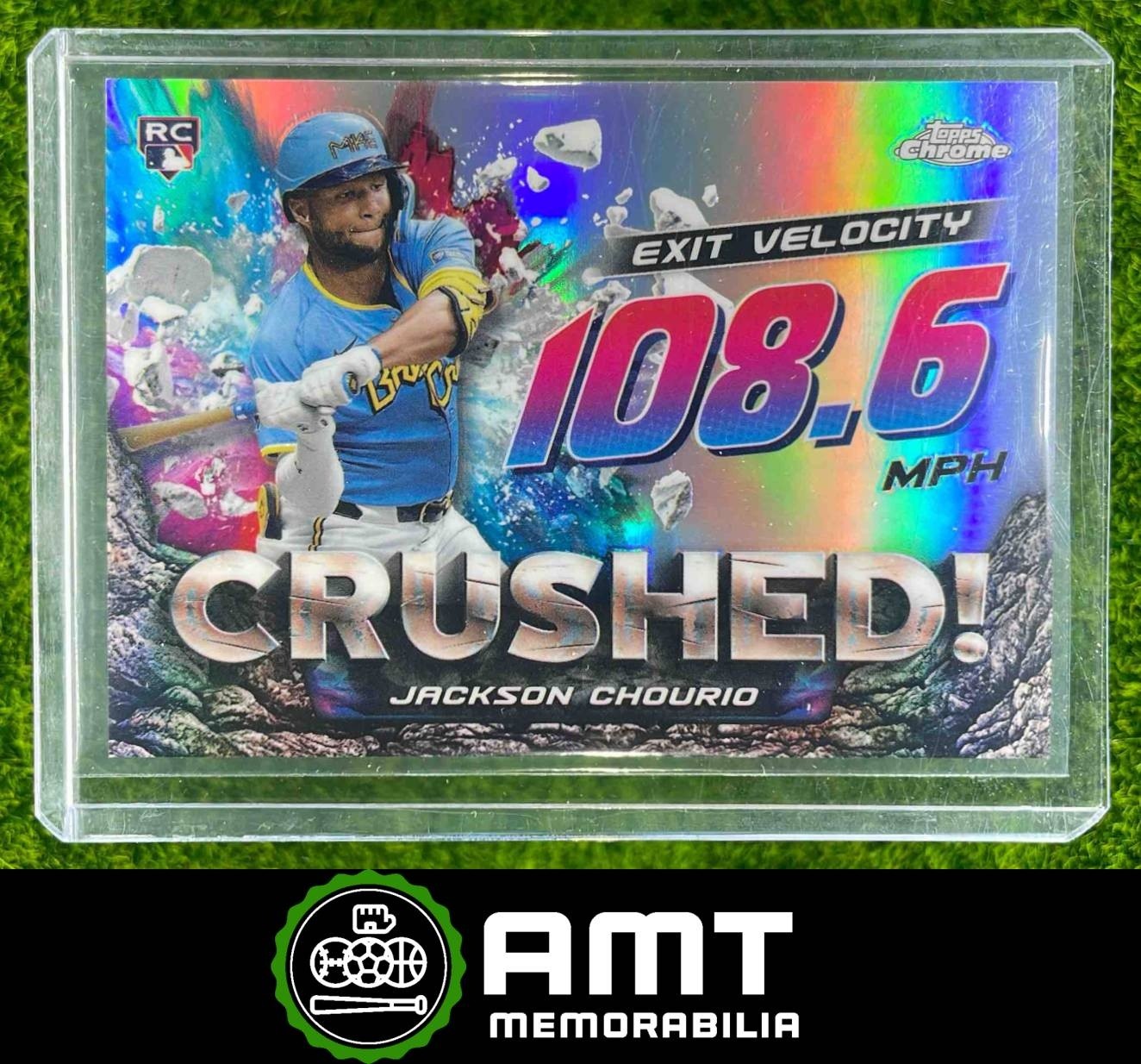 Jackson Chourio Crushed! 2024 Topps Chrome Update RC Milwaukee Brewers #CR-9