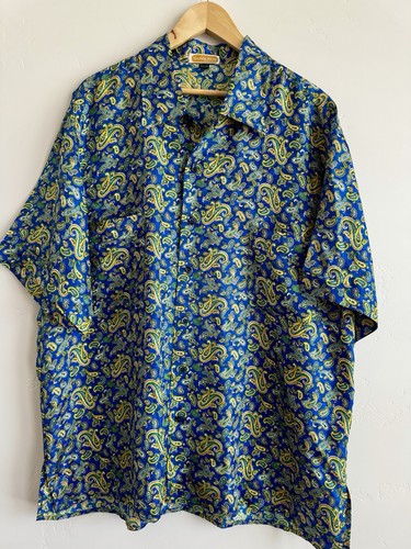 Napoleon Made In Italy Silk Paisley Shirt Men’s XXL