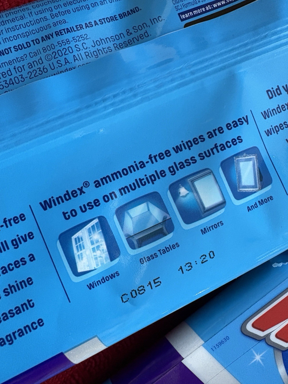 Windex Ammonia Free Glass Cleaning Wipes 25 Count Pack of 6 New Unopened