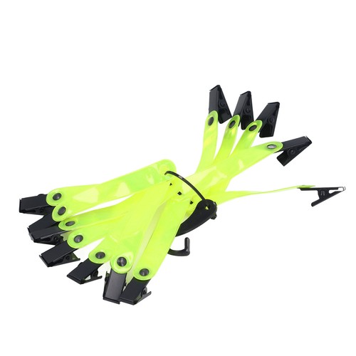 (Fluorescent Green)12pcs Trail Markers High Visibility PVC Road Sign Clips DS - Picture 17 of 23