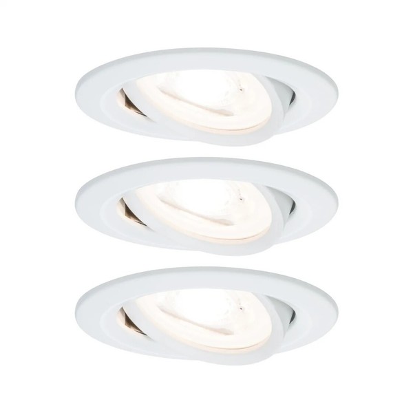 Paulmann Led Einbauleuchte 3-Step-Dim Nova Basisset Schwenkbar Rund 84Mm 50° GU1-image