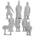  8pcs Terracotta Warriors Ancient China Qin Terracotta Warriors Statues