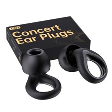 Concert Ear Plugs, 25dB High Fidelity Hearing 1 pair Pack of 1 , Black