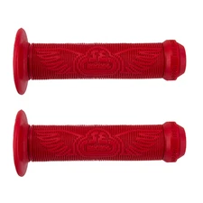 SE Racing WINGS open end BMX bicycle grips with bar ends 135mm RED