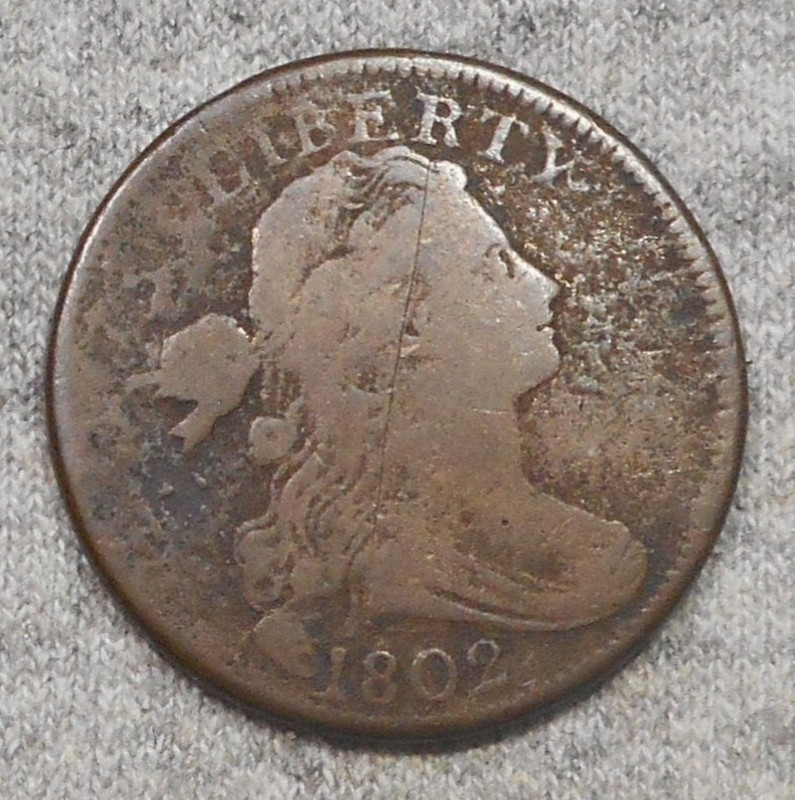1802 Draped Bust Large Cent - Stemless