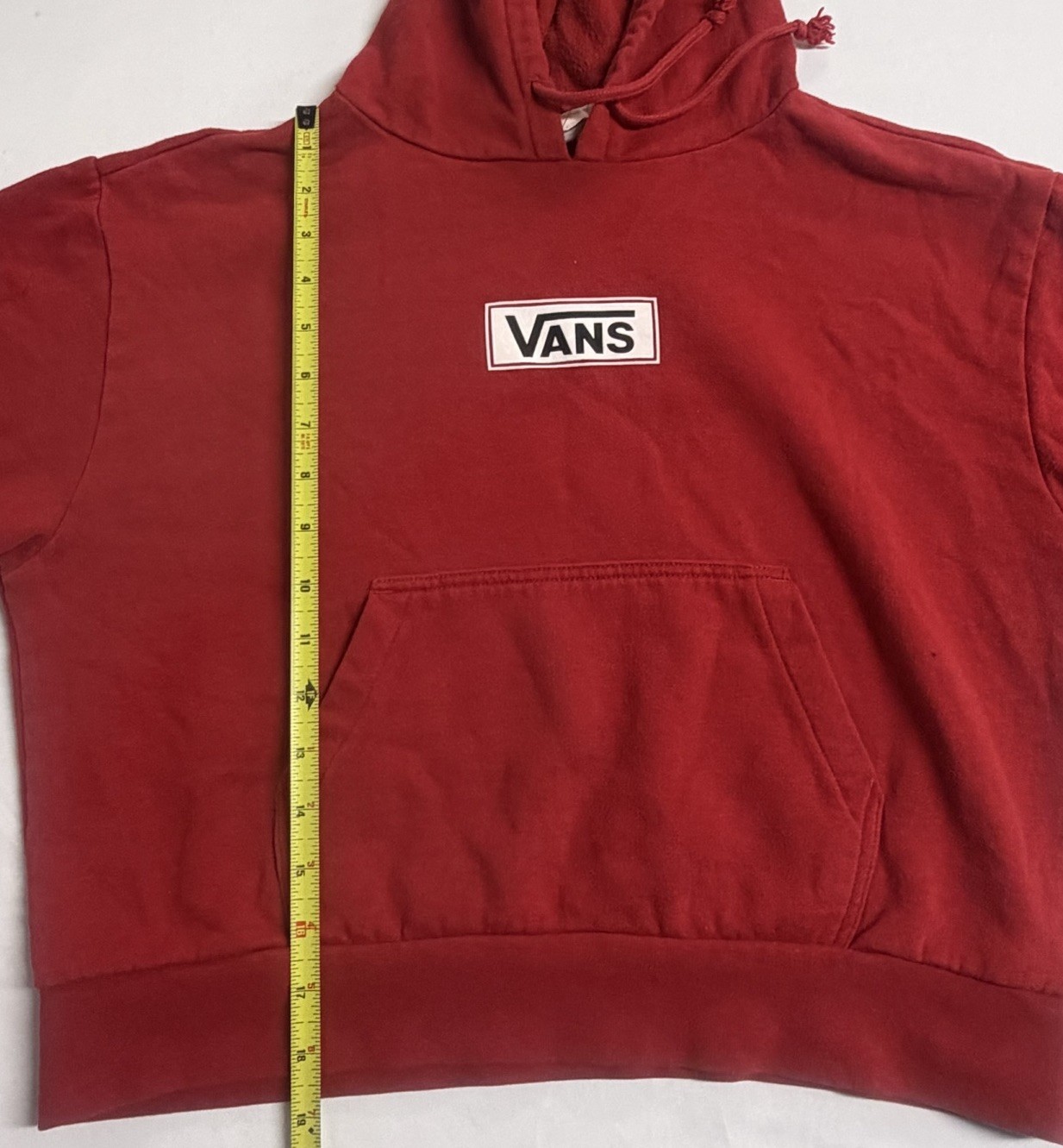 VANS Women’s Graphic Pull Over Crop Hoodie Size S Checker Board  Skater Style image 10