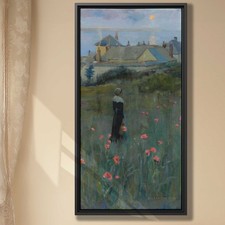 Floral Still Life Oil Painting Canvas Print Rustic Country Wall Art Decor