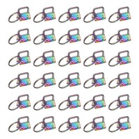 30 StüCk SchlüSselanhäNger, 0,8 Zoll 20Mm Mit SchlüSselringen FüR Lanyards, Bunt