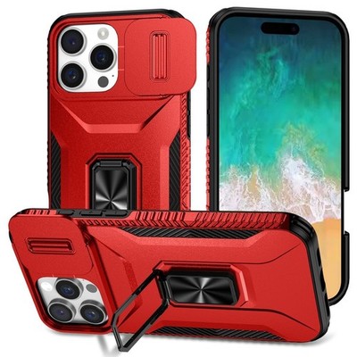for iPhone 16 Pro Max 6.9in Magnetic Ring Stand Case   Camera Protection, 