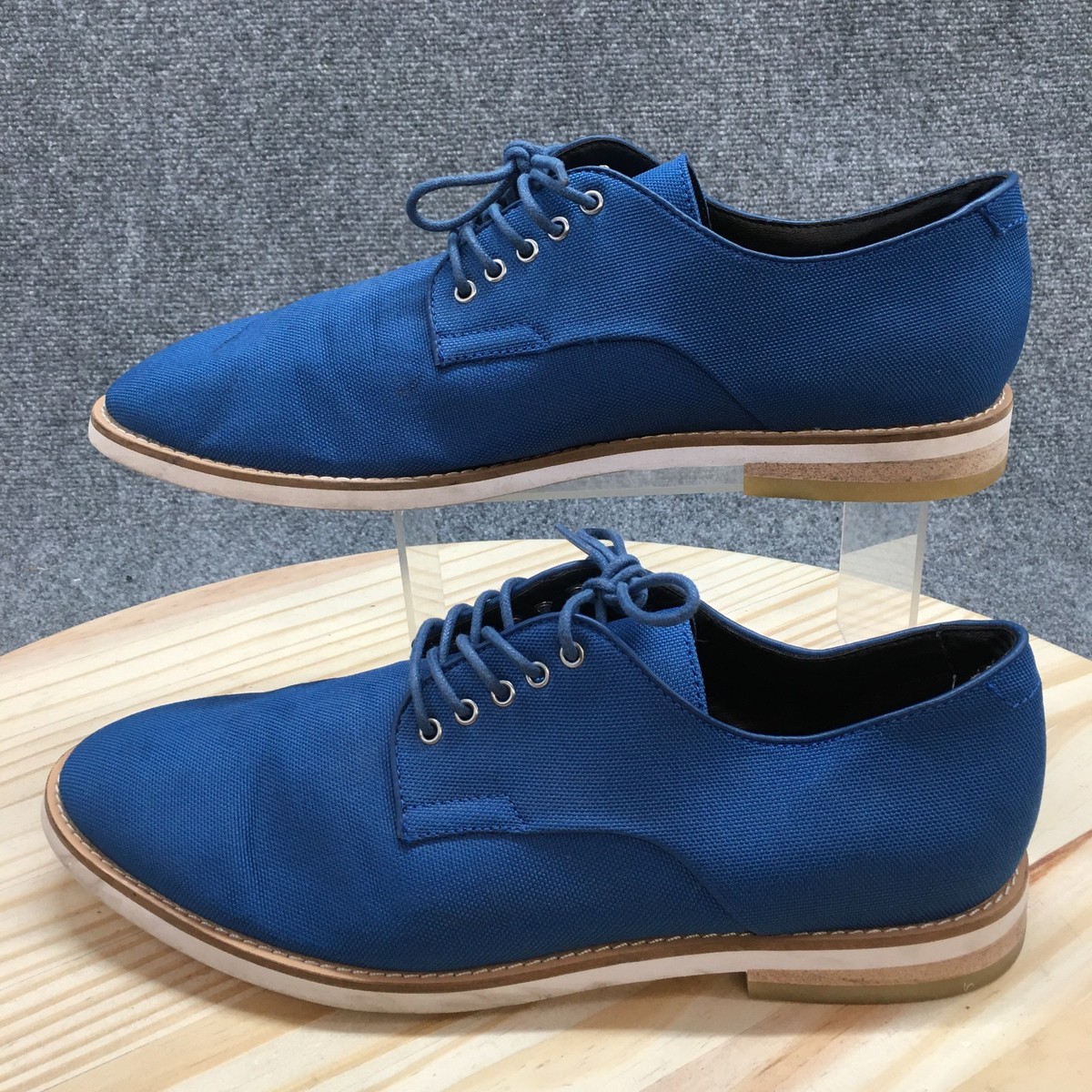 Calvin Klein Dress Shoes Mens 12 Aggussie Oxford Blue Lace 