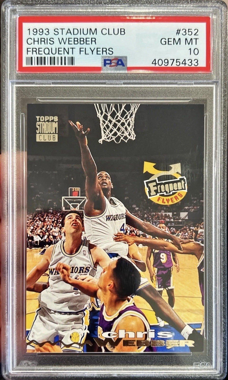 1993-94 Stadium Club Chris Webber Rookie Frequent Flyers #352 RC PSA 10 Gem Mint