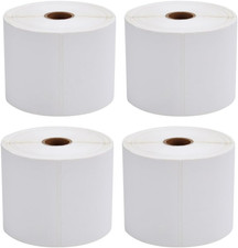 4 Rolls of 450 Direct Thermal Shipping Labels 4X6 for Zebra 2844 Zp