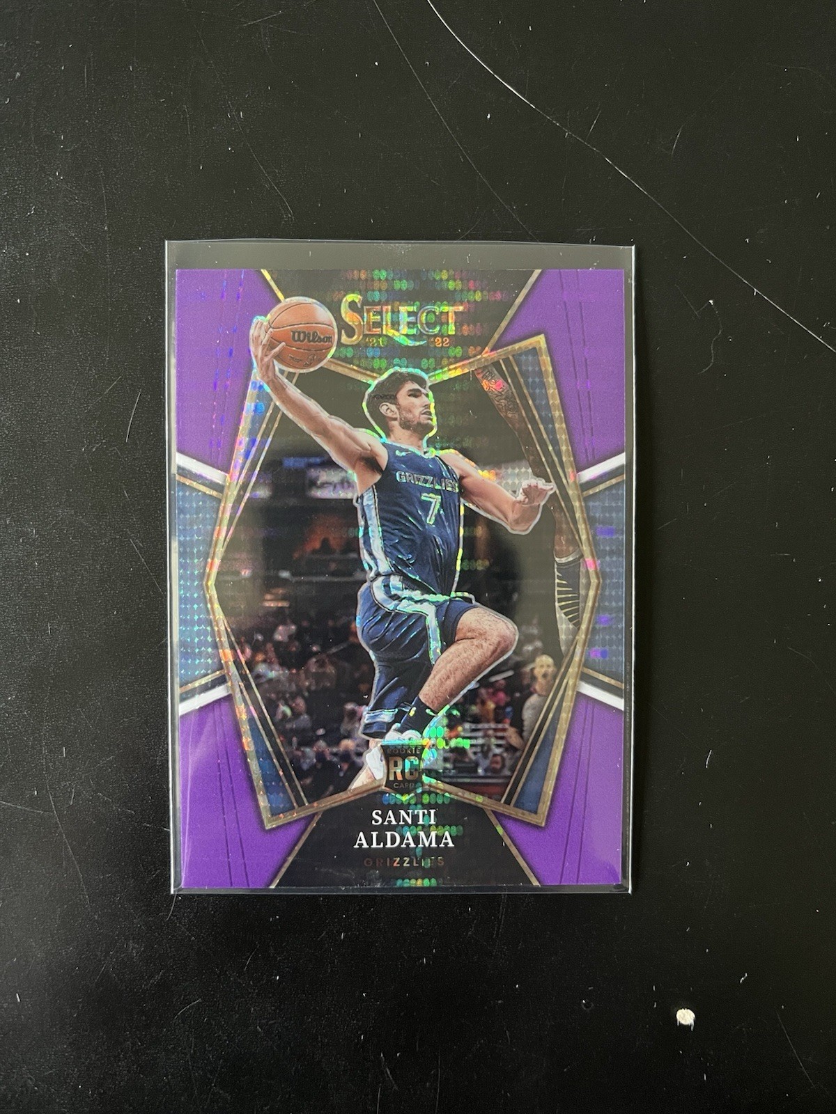 Santi Aldama #101 2021-22 Panini Select Purple Pulsar RC /5