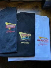 Lot of 3 In-N-Out Burger Grey Black White T-shirt Bundle - Size XL