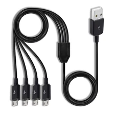 Micro USB Splitter Cable, 4-In-1 Multi Micro USB Charging Cord, Usbmicro Wire Le