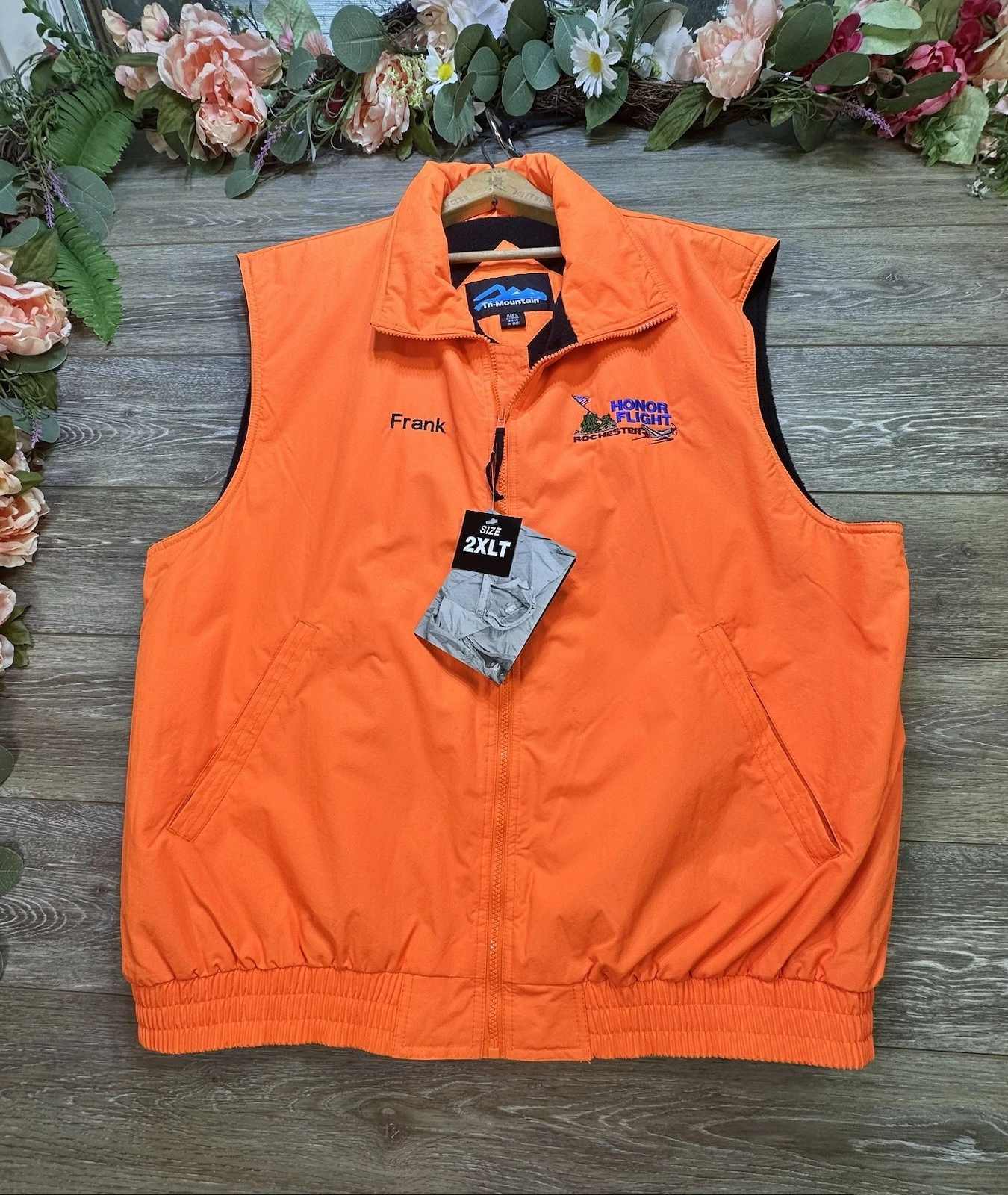 Tri Mountain Vest Jacket Mens 2XLT Hunting NEW VTG Frank Honor Flight Rochester