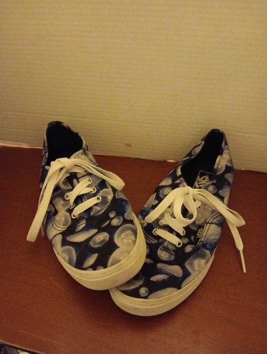 Vans Off The Wall Blue Jellyfish Skate Shoes 7.5 Mens And 9 Women