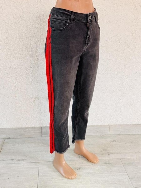 Women Hallhuber Jeans Grey Cotton 40