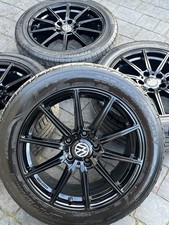 4 x QUALITY 18" VW TRANSPORTER BLACK  T6 T5 HIGHLINE ALLOYS WHEELS VAN TYRES